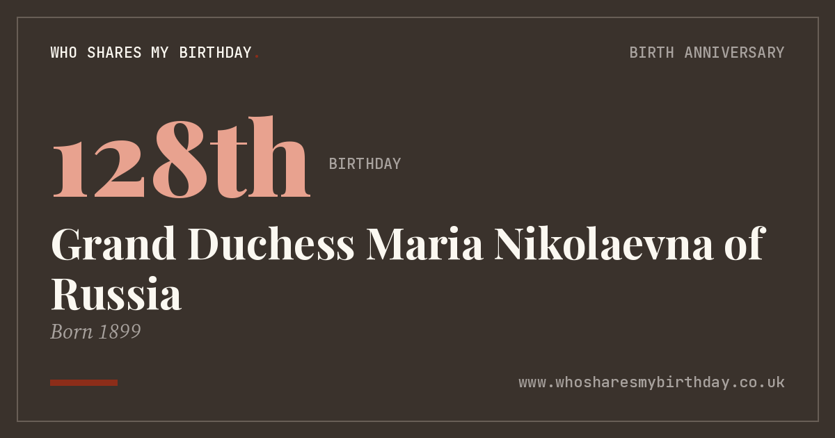 Grand Duchess Maria Nikolaevna of Russia