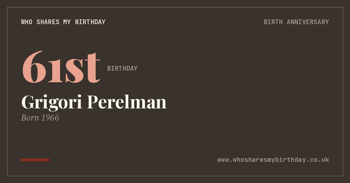 Grigori Perelman