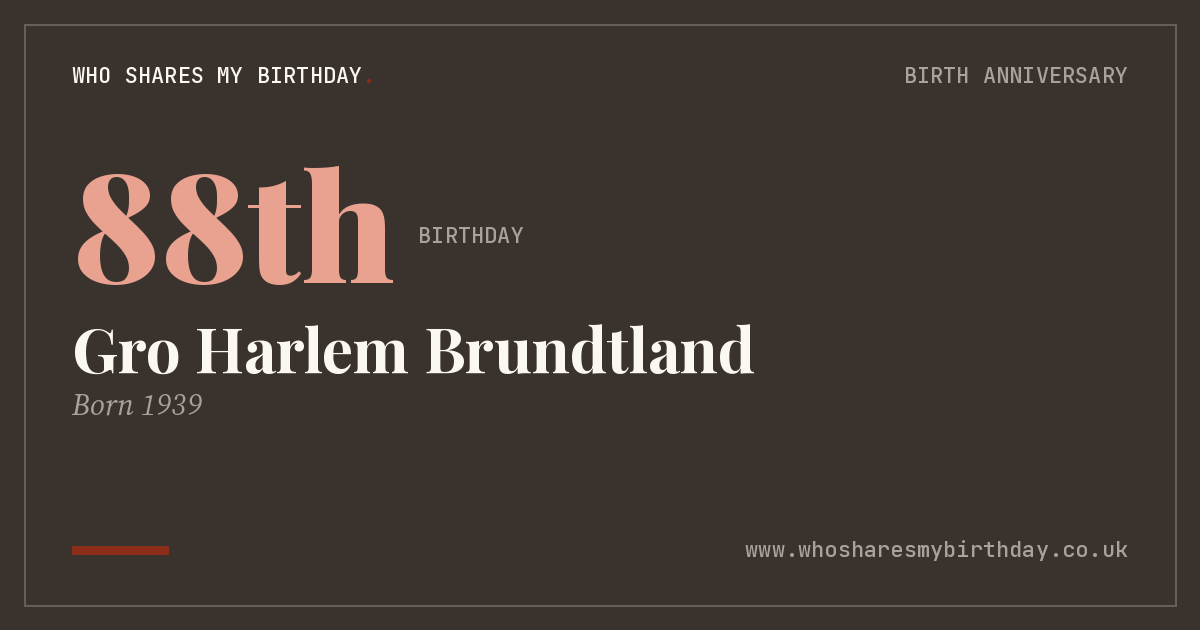 Gro Harlem Brundtland