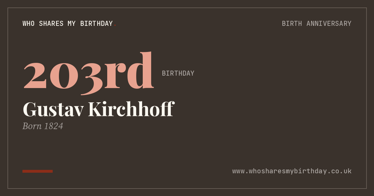 Gustav Kirchhoff