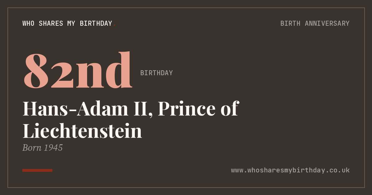 Hans-Adam II, Prince of Liechtenstein