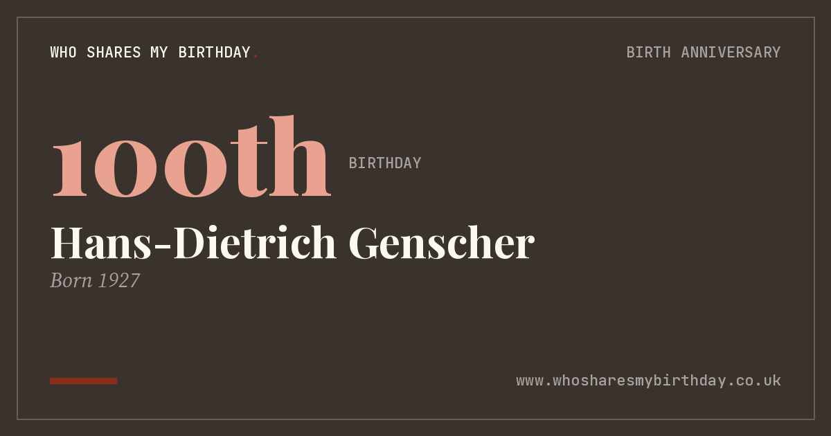 Hans-Dietrich Genscher