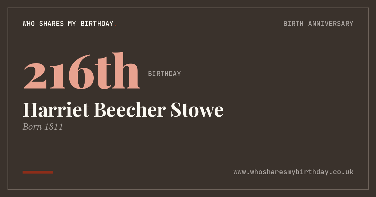 Harriet Beecher Stowe