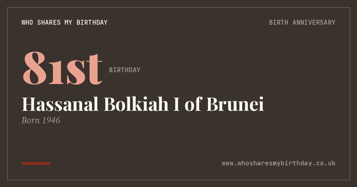 Hassanal Bolkiah I of Brunei