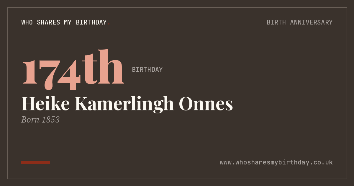 Heike Kamerlingh Onnes