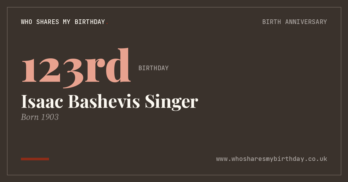 Isaac Bashevis Singer
