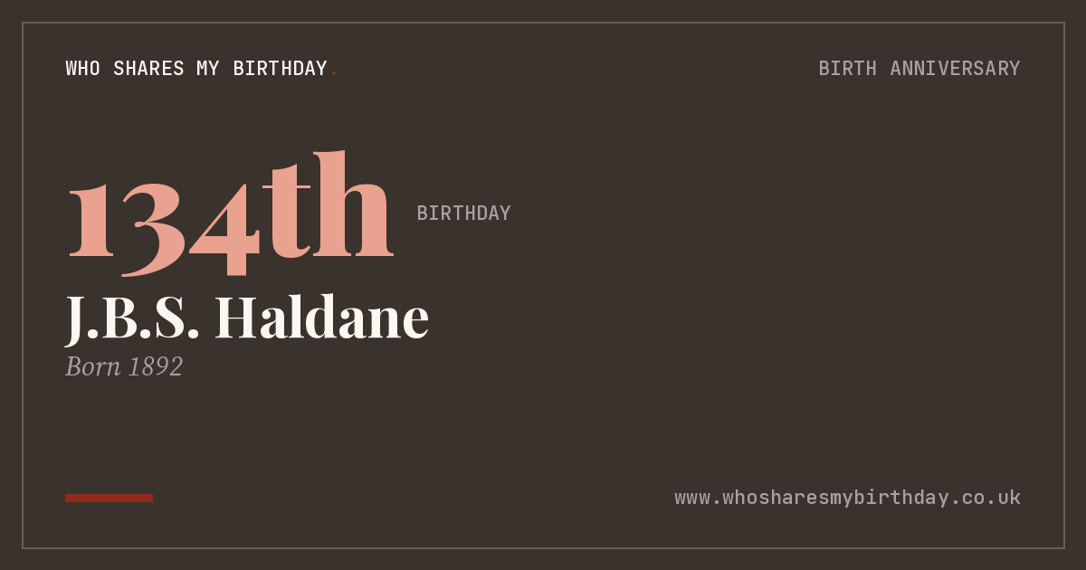 J.B.S. Haldane