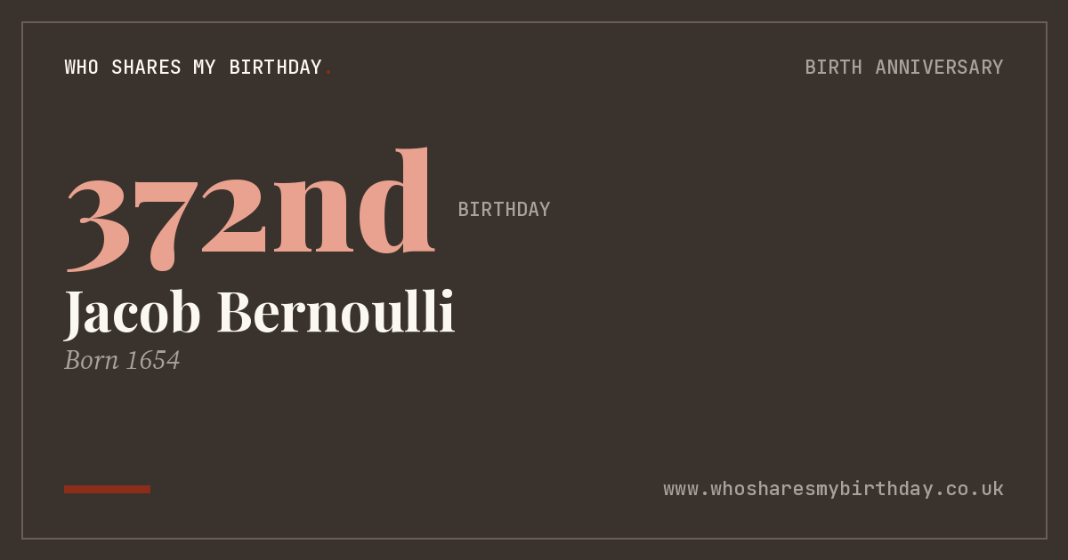 Jacob Bernoulli
