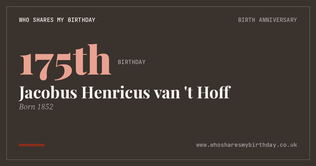 Jacobus Henricus van 't Hoff