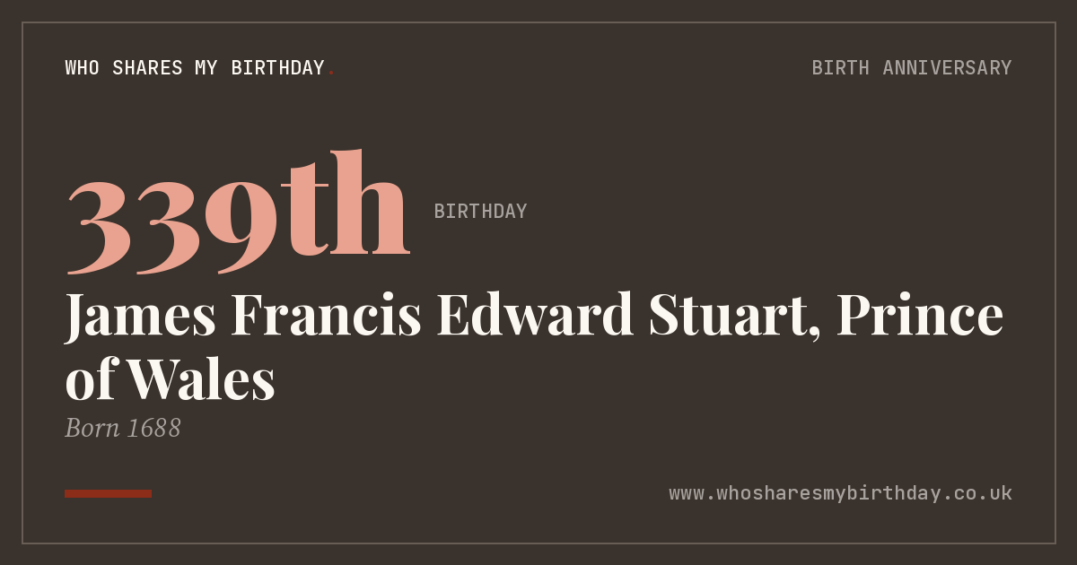 James Francis Edward Stuart, Prince of Wales