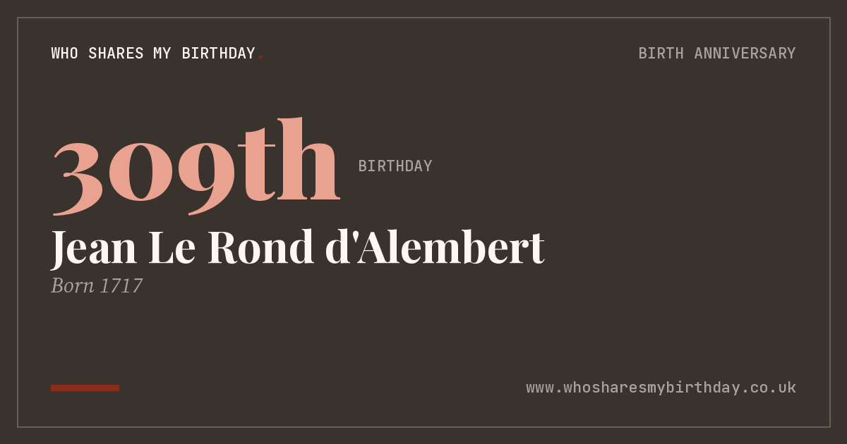 Jean Le Rond d'Alembert