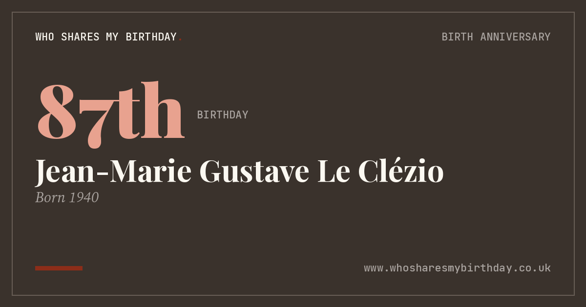 Jean-Marie Gustave Le Clézio