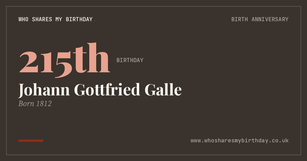 Johann Gottfried Galle
