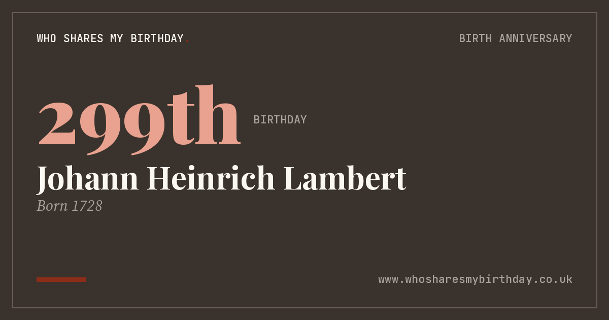 Johann Heinrich Lambert