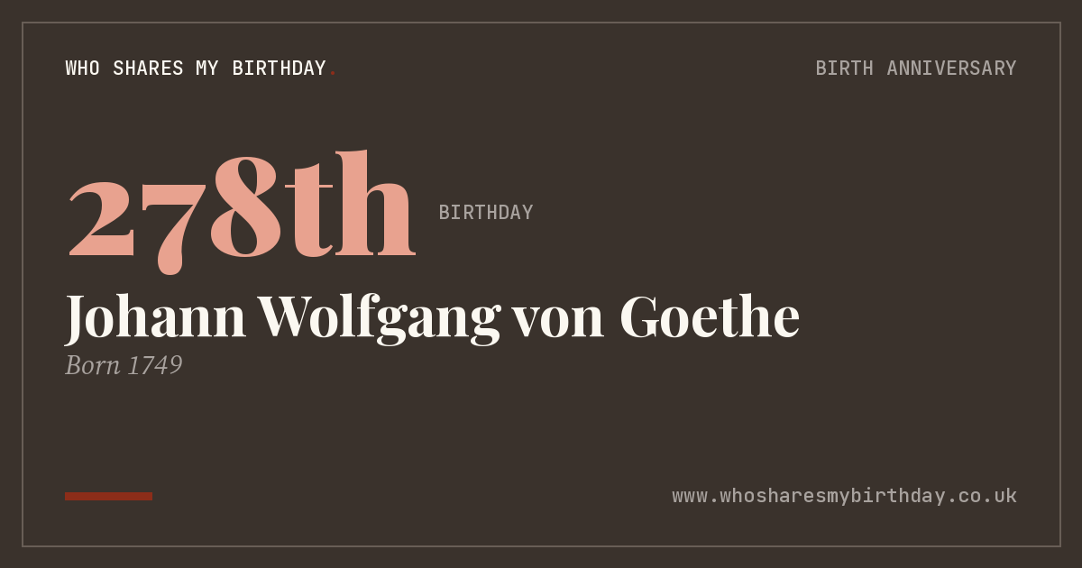 Johann Wolfgang von Goethe