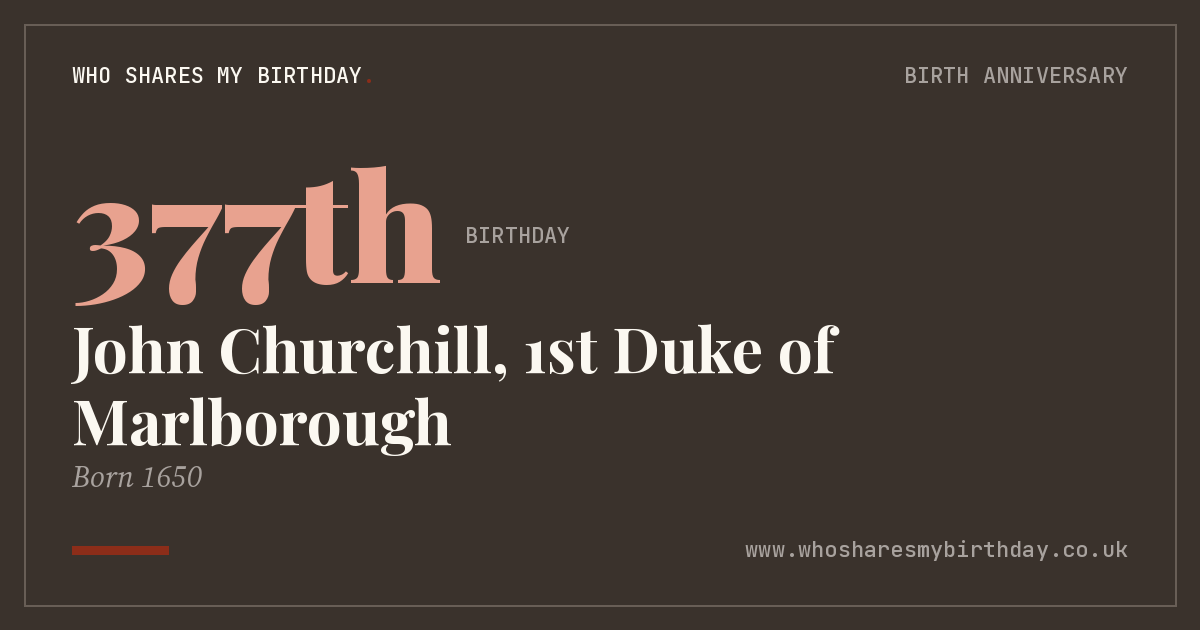 John Churchill, 1st Duke of Marlborough