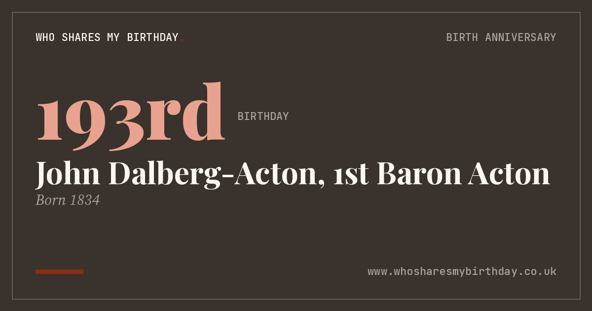 John Dalberg-Acton, 1st Baron Acton