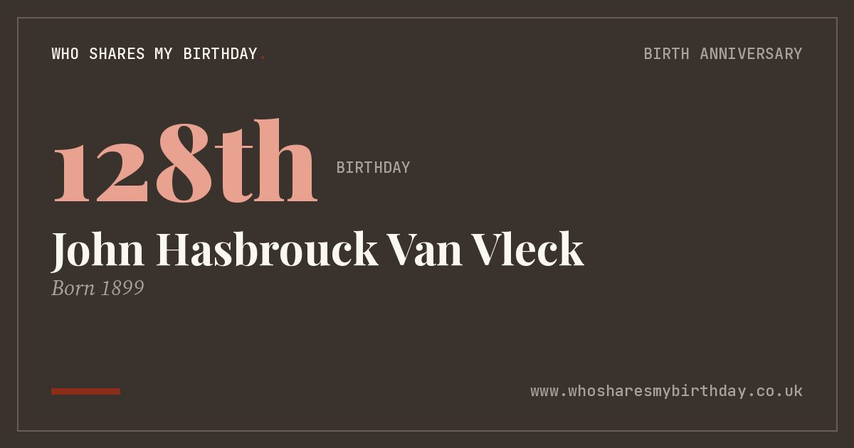John Hasbrouck Van Vleck