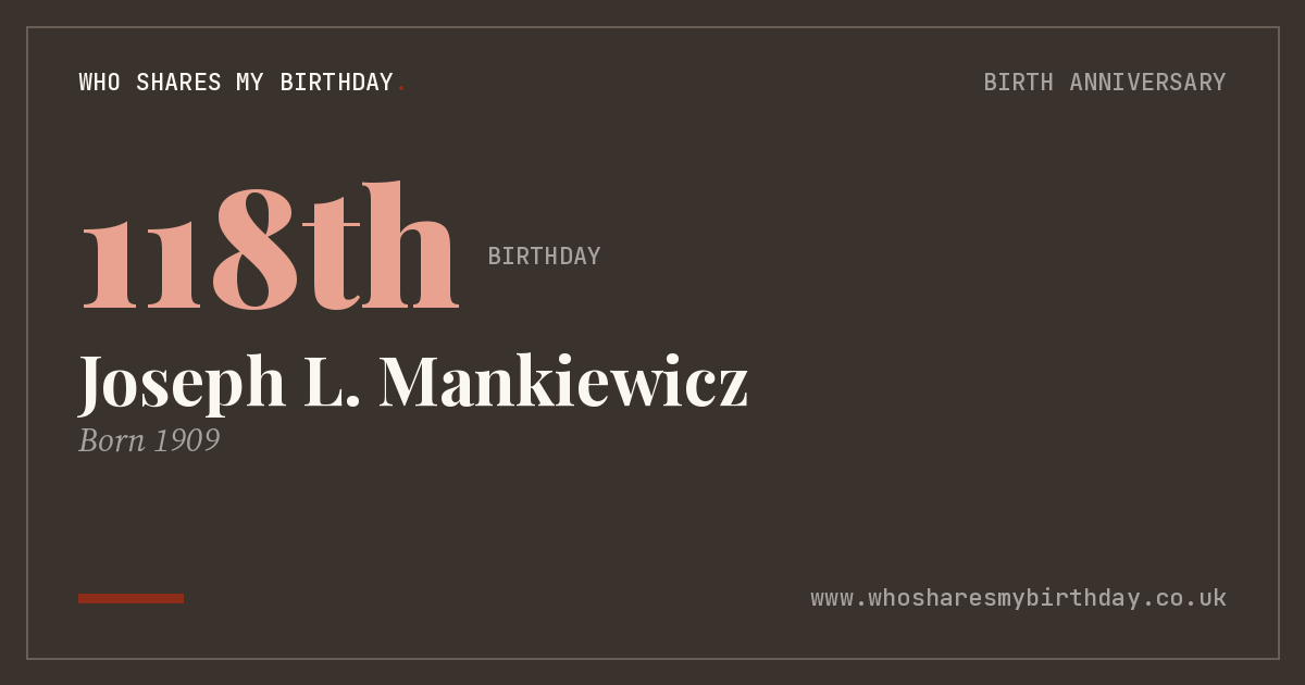 Joseph L. Mankiewicz