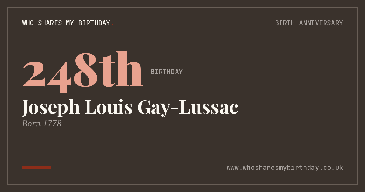 Joseph Louis Gay-Lussac