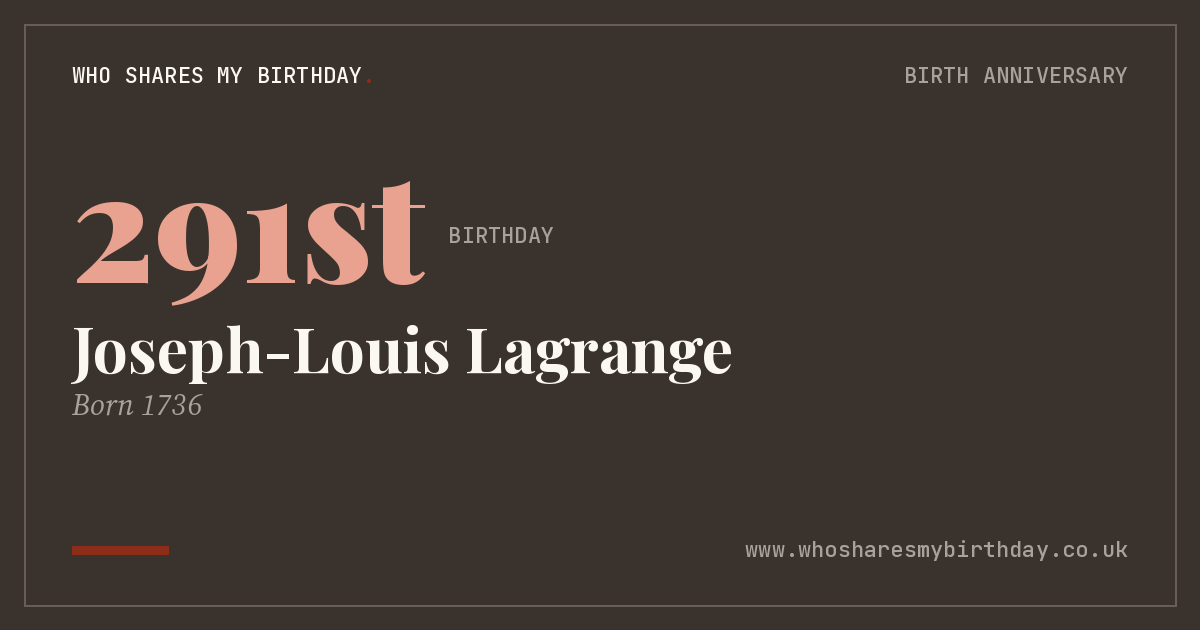Joseph-Louis Lagrange