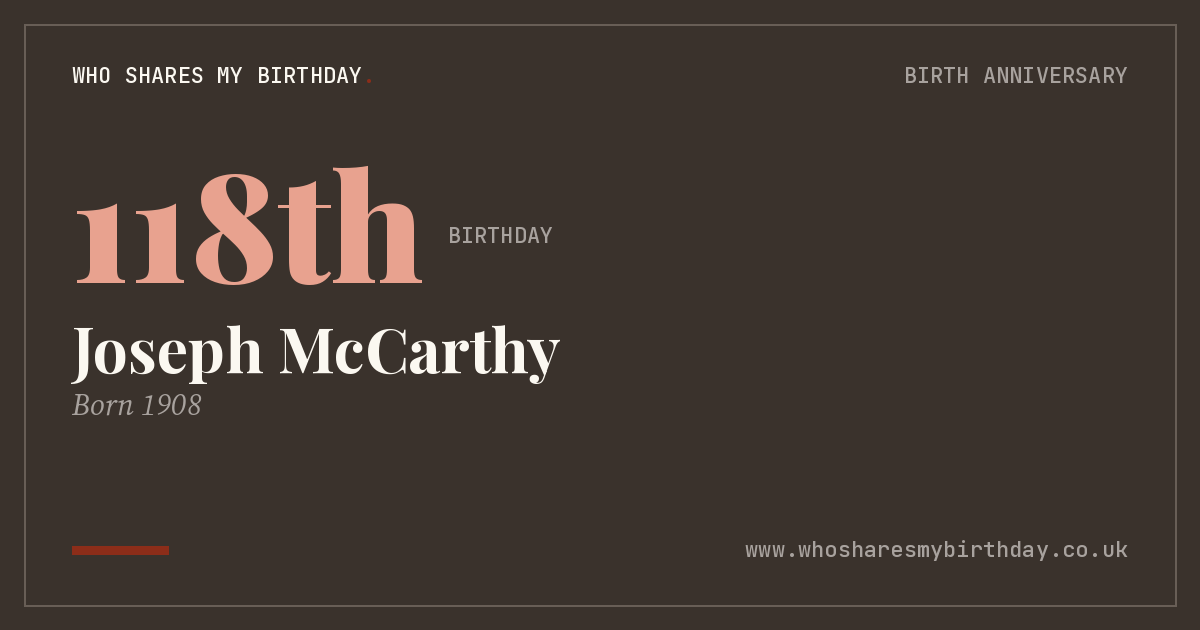 Joseph McCarthy
