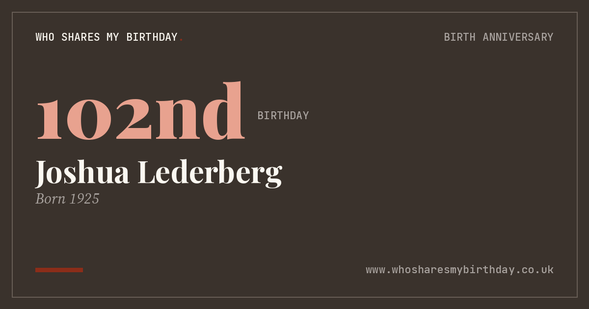 Joshua Lederberg