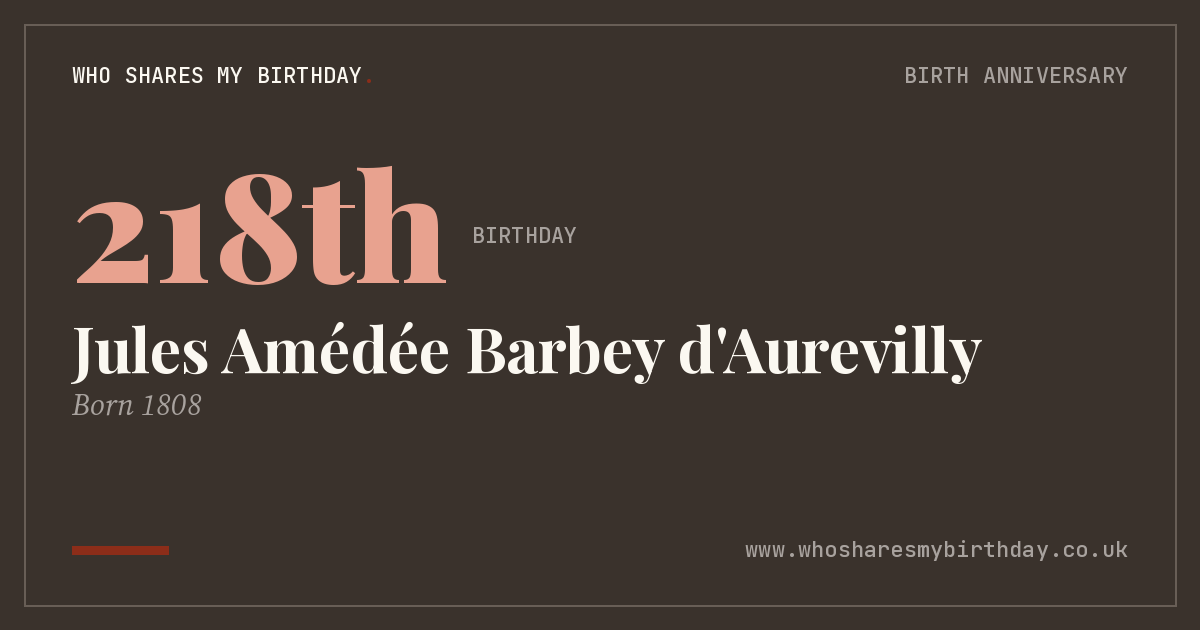Jules Amédée Barbey d'Aurevilly