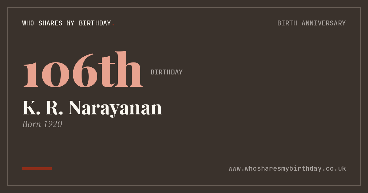 K. R. Narayanan