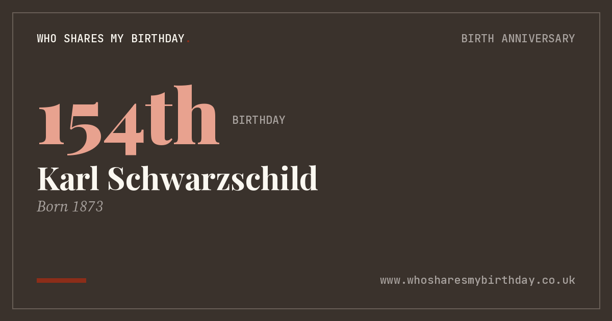 Karl Schwarzschild