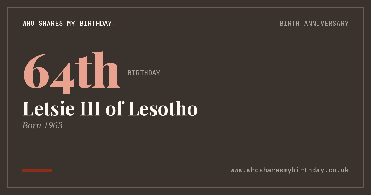 Letsie III of Lesotho