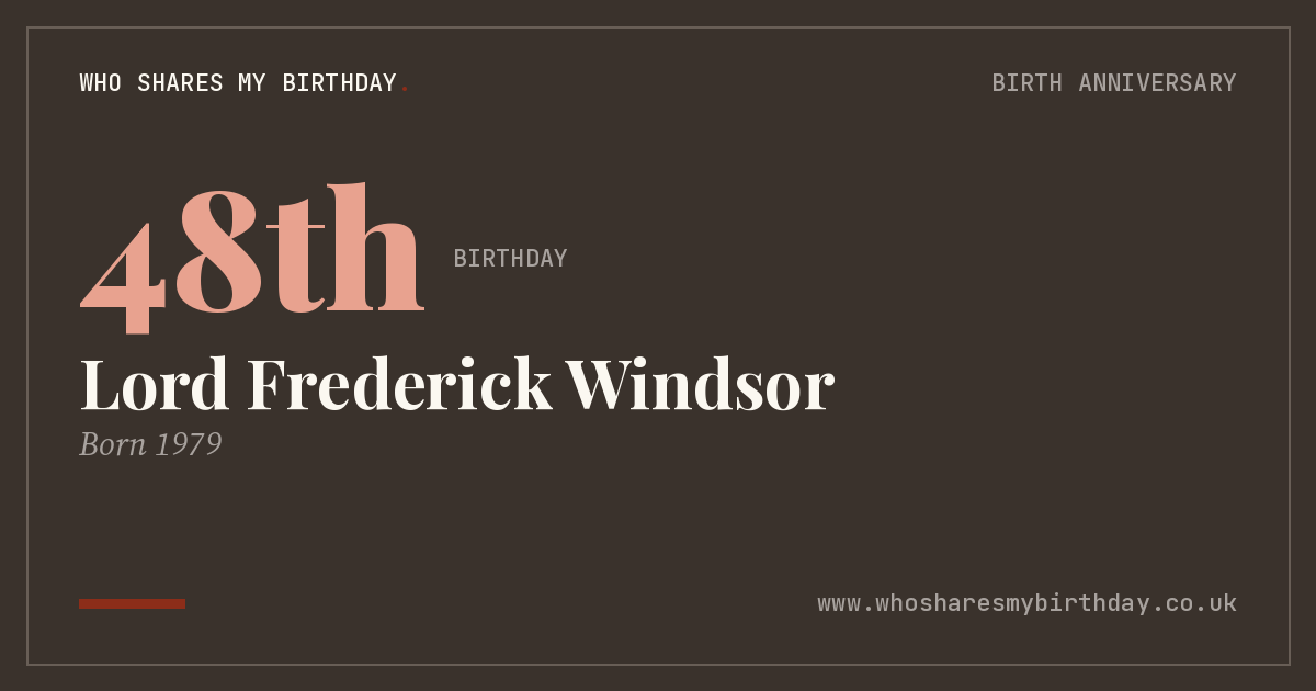 Lord Frederick Windsor