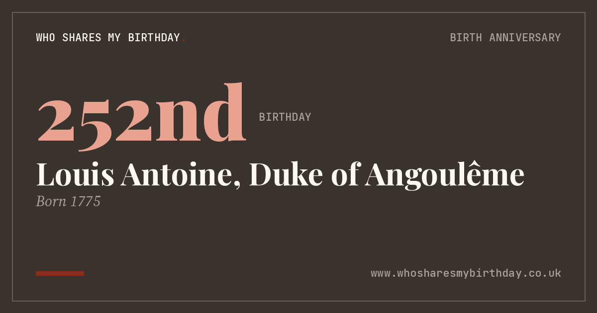 Louis Antoine, Duke of Angoulême