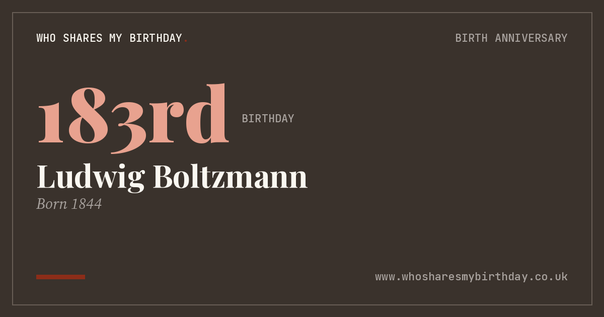 Ludwig Boltzmann