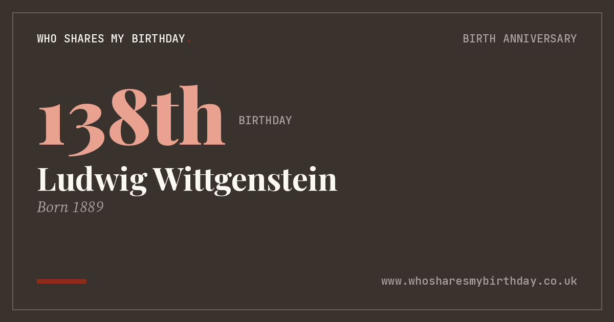 Ludwig Wittgenstein