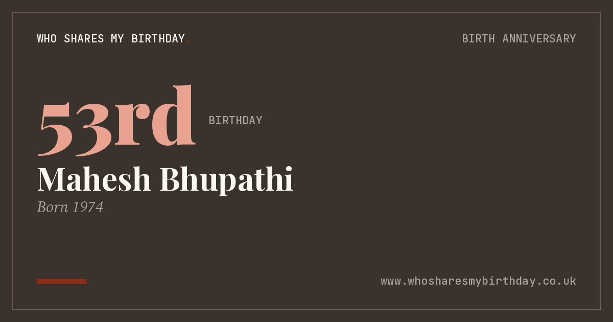 Mahesh Bhupathi