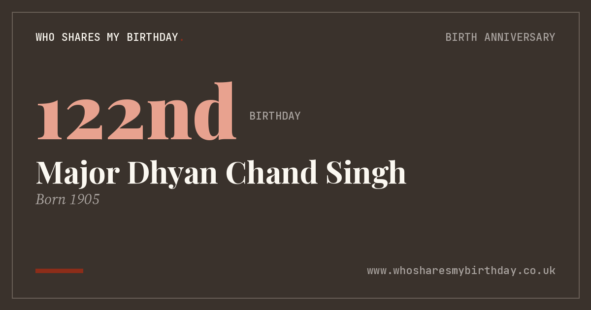 Major Dhyan Chand Singh