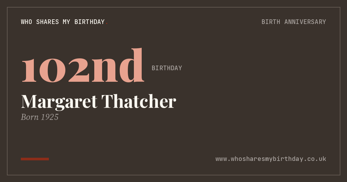 Margaret Thatcher