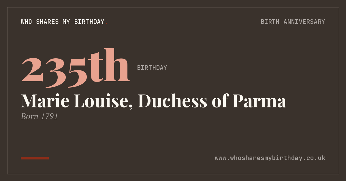 Marie Louise, Duchess of Parma