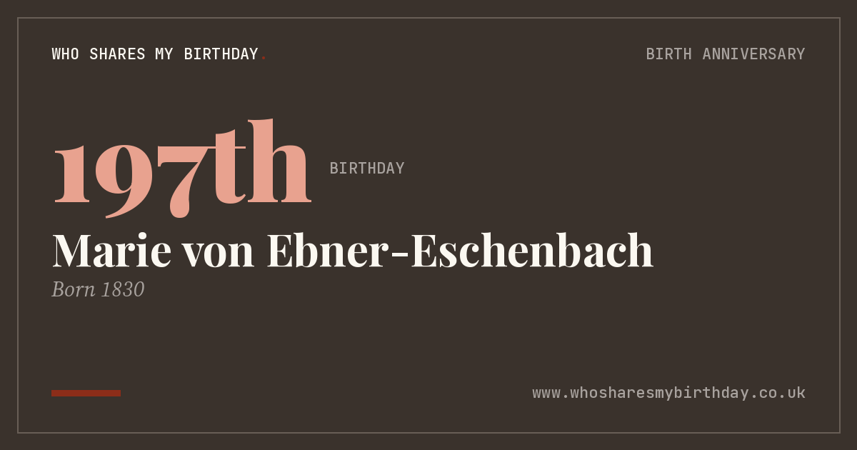 Marie von Ebner-Eschenbach