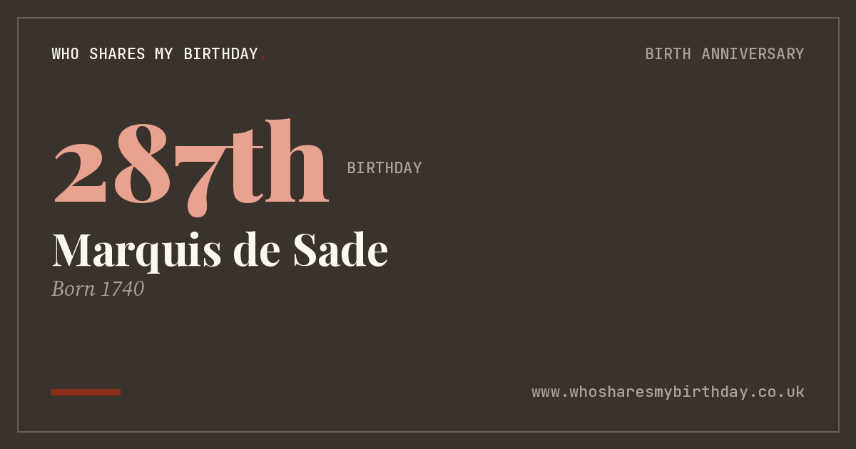 Marquis de Sade