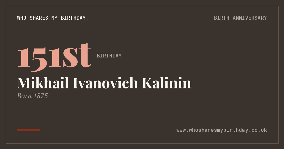 Mikhail Ivanovich Kalinin