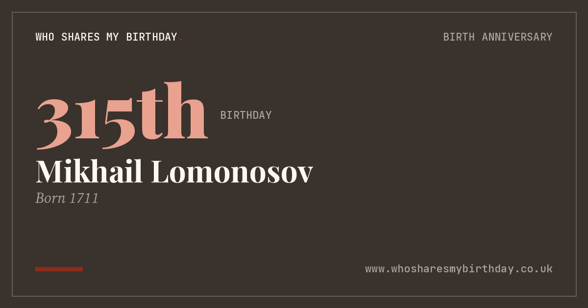 Mikhail Lomonosov