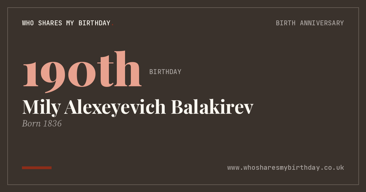 Mily Alexeyevich Balakirev