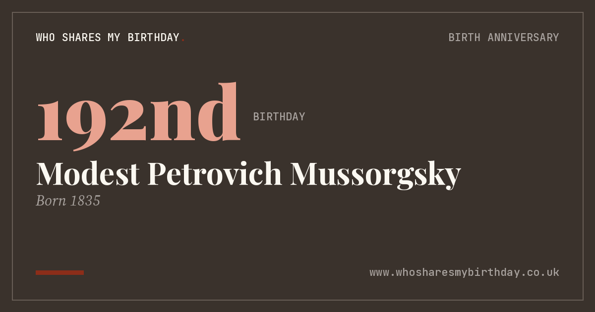Modest Petrovich Mussorgsky