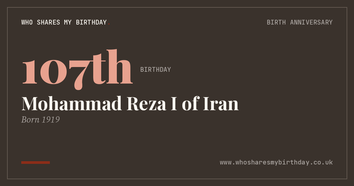 Mohammad Reza I of Iran