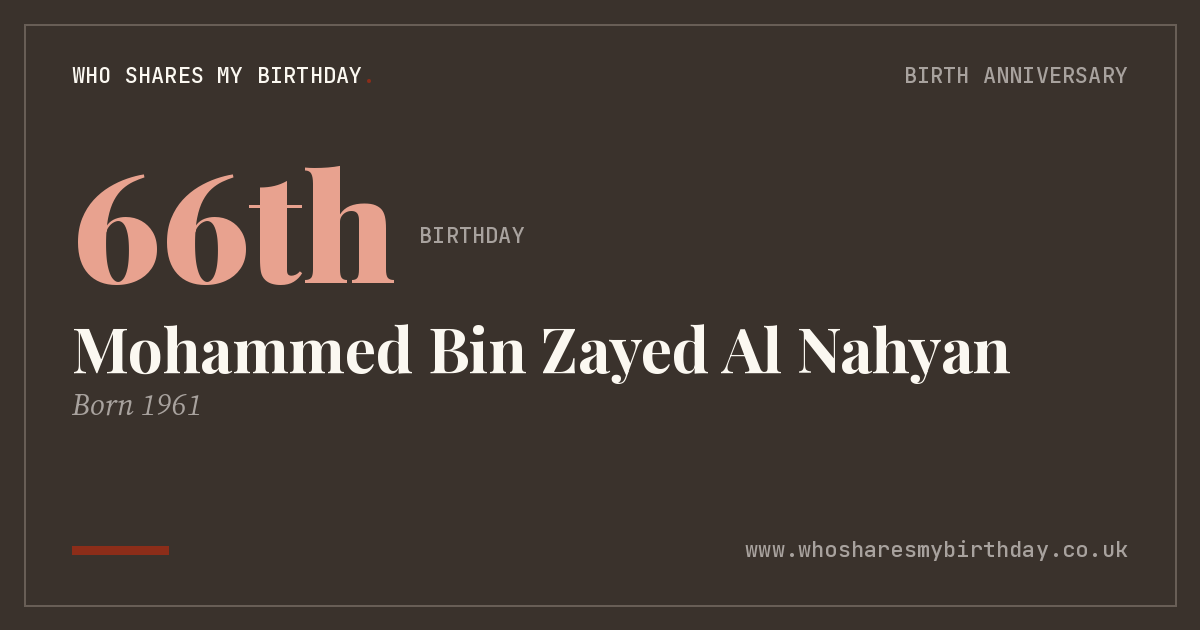 Mohammed Bin Zayed Al Nahyan