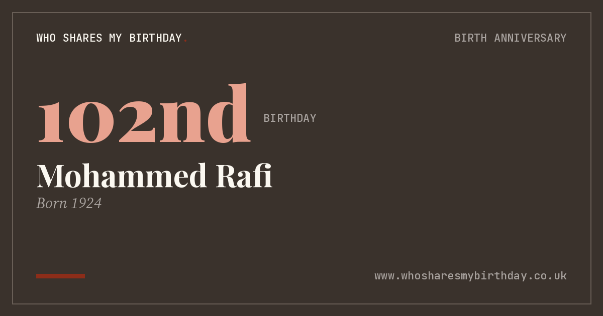 Mohammed Rafi