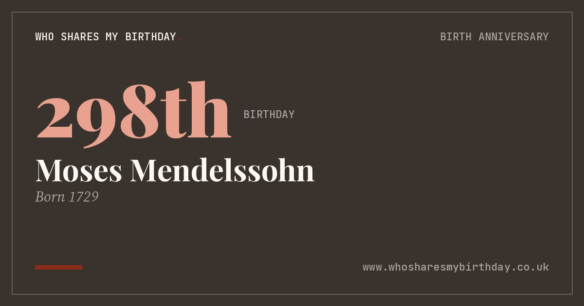 Moses Mendelssohn