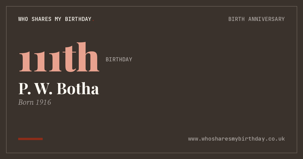P. W. Botha